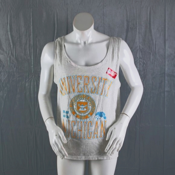 Michigan Wolverines Tank Top - Puffer Graphic with School Crest - Mens XL (NWT) - Picture 1 of 8